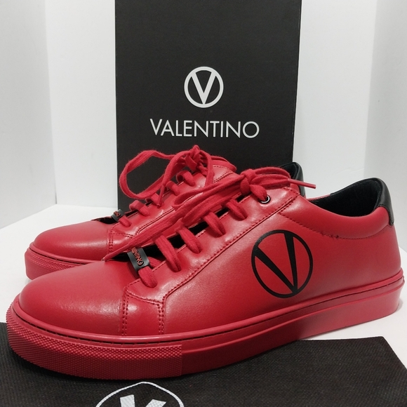 Valentino by Mario Petra Logo Leather Sneakers, NEW, Size 10.5 - Picture 3 of 14